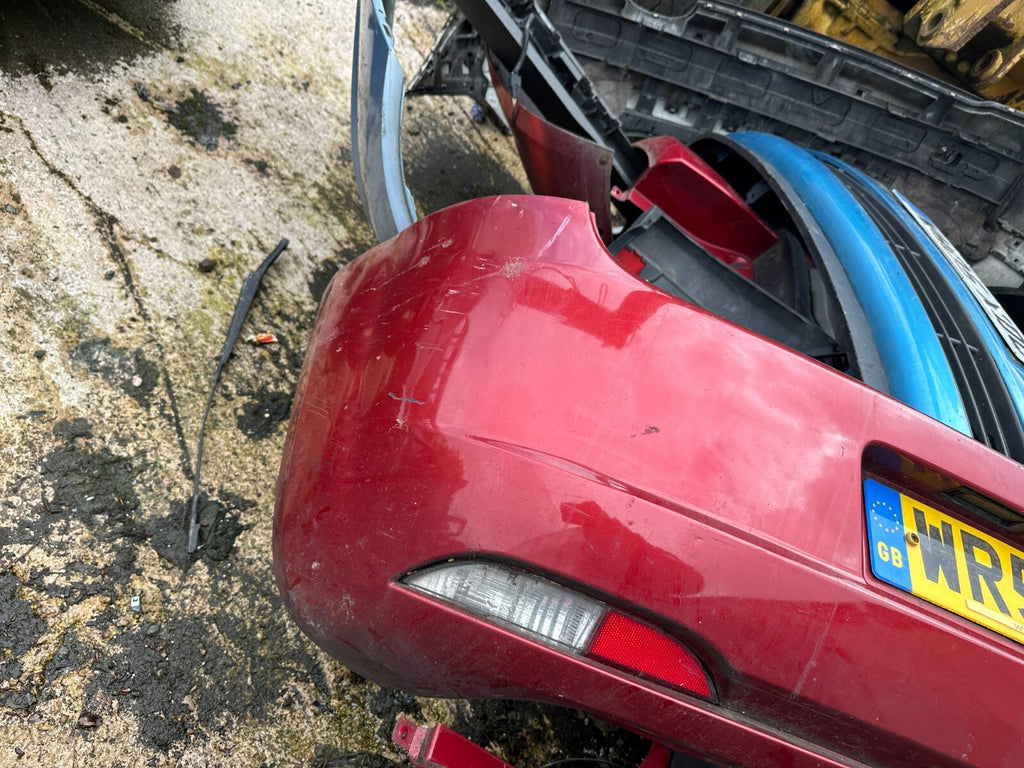 FIAT GRANDE PUNTO 2007 REAR COMPLETE BUMPER RED