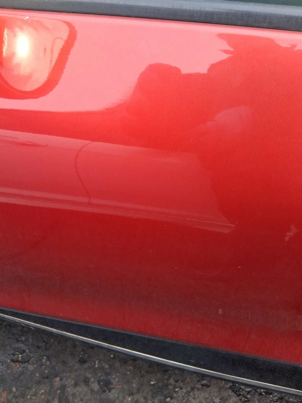 2013 RENAULT CLIO X98 MK4 NSF PASSENGER SIDE FRONT LEFT BARE DOOR RED