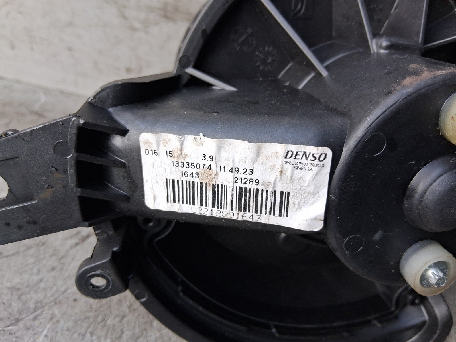 VAUXHALL CORSA E 2015 HEATER HEATING BLOWER FAN MOTOR 13335074