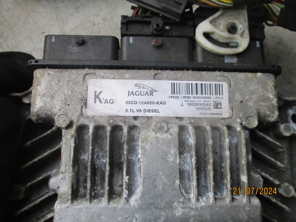 JAGUAR XF 2010 2.7 DIESEL ECU ENGINE CONTROL MODULE 8X2Q12A650KAG