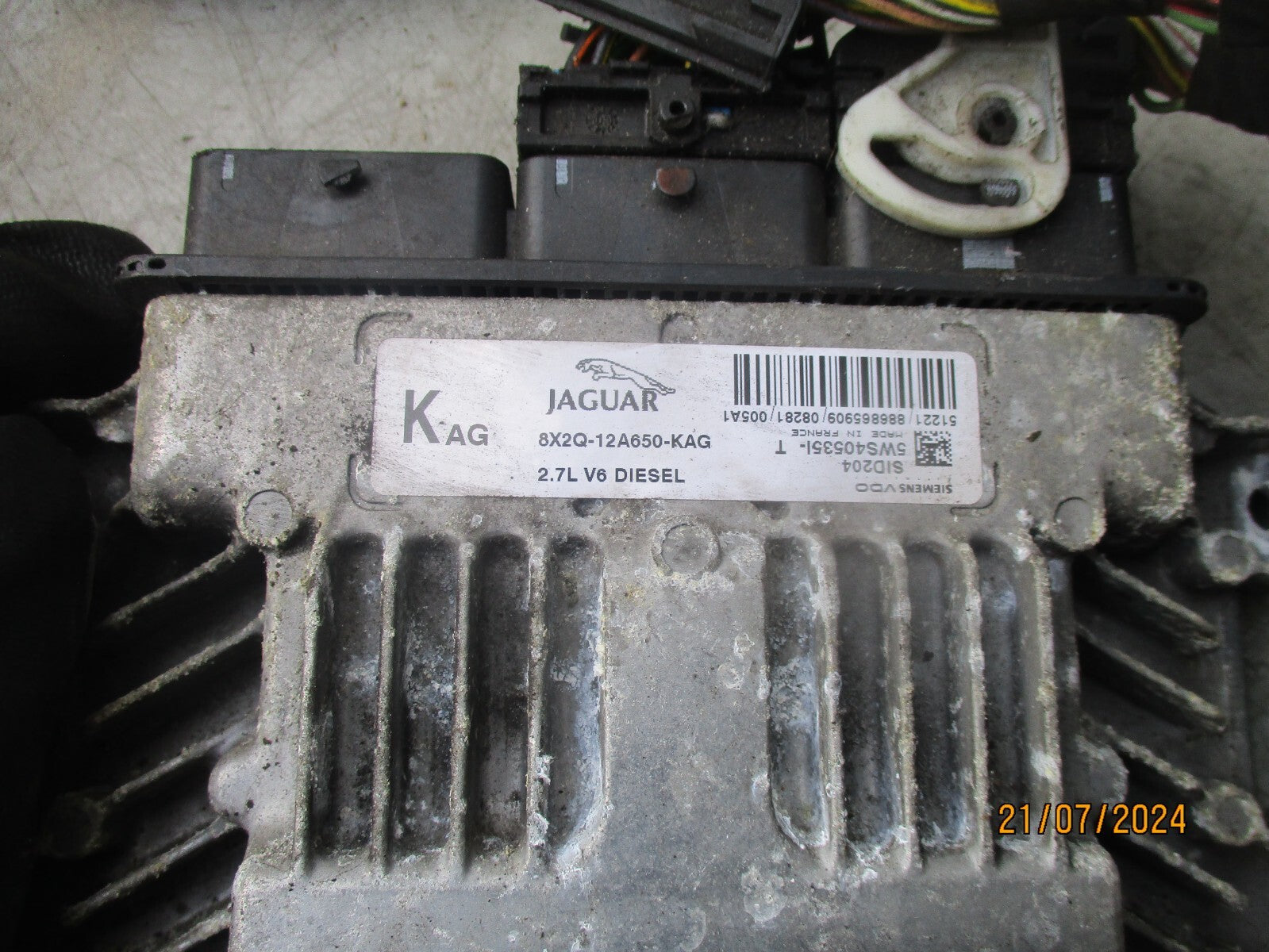 JAGUAR XF 2010 2.7 DIESEL ECU ENGINE CONTROL MODULE 8X2Q12A650KAG
