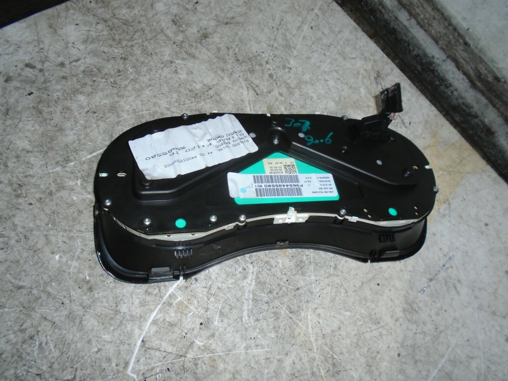 PEUGEOT 307 2006 1.6 DIESEL SPEEDOMETER INSTRUMENT CLUSTER P9654485580