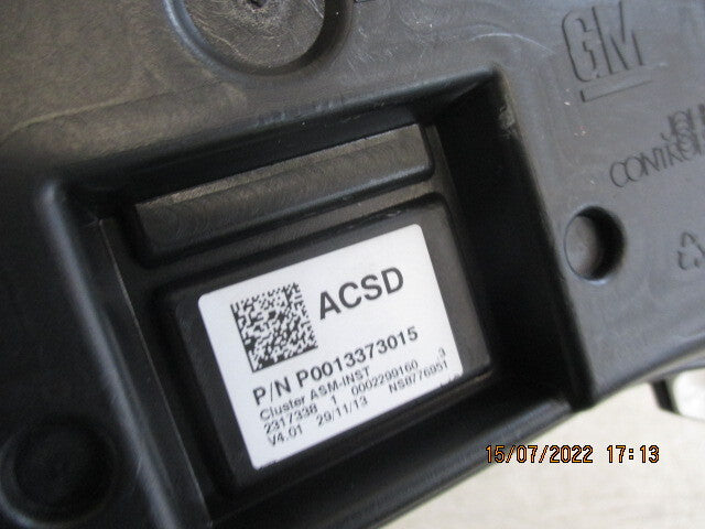 VAUXHALL CORSA D 2013 1.4 PETROL SPEEDO SPEEDOMETER INSTRUMENT CLUSTER 13373015