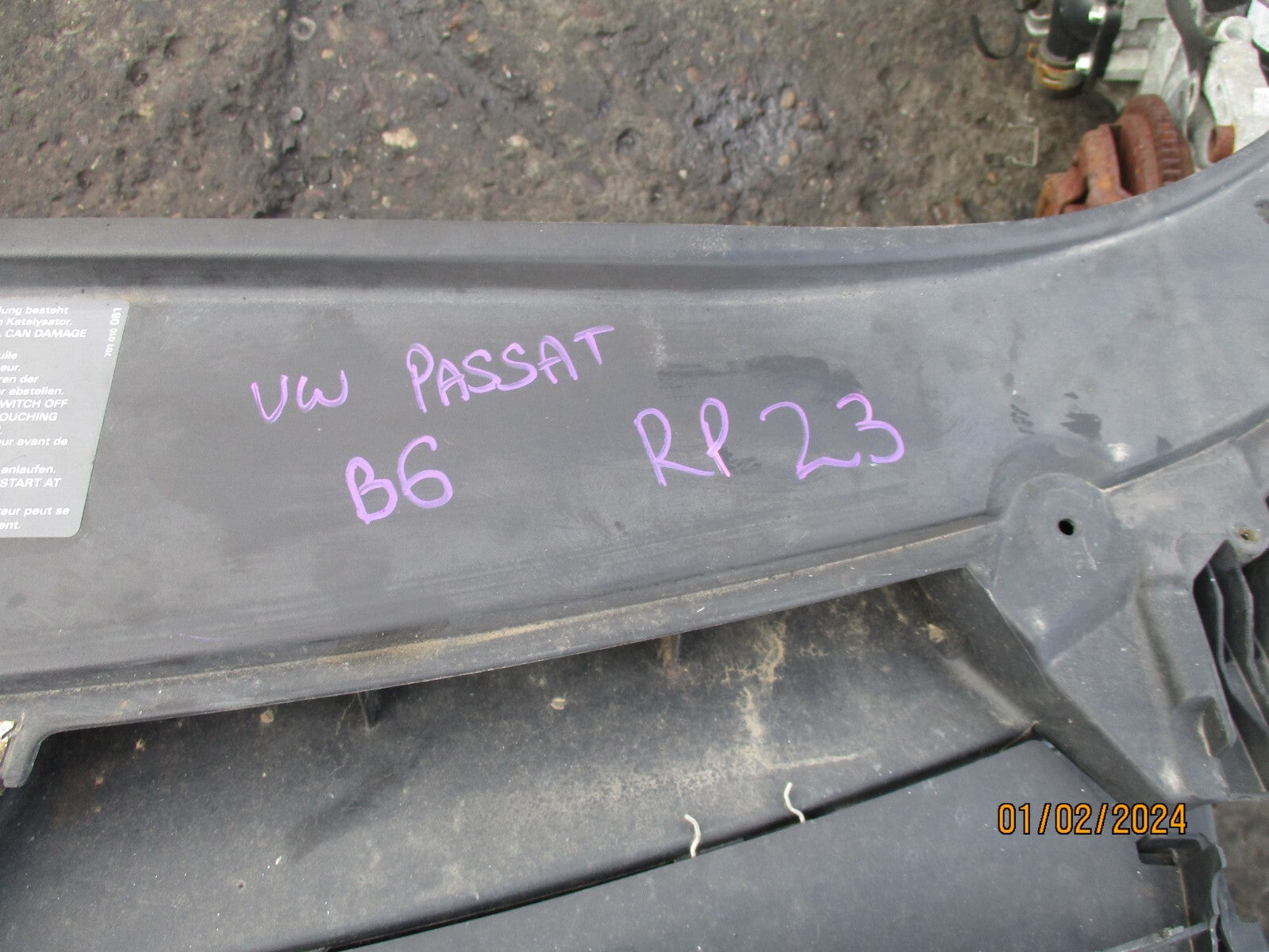 VW VOLKSWAGEN PASSAT B6 2008 1.9 TDI FRONT SLAM PANEL RADIATOR RADPACK RP 23