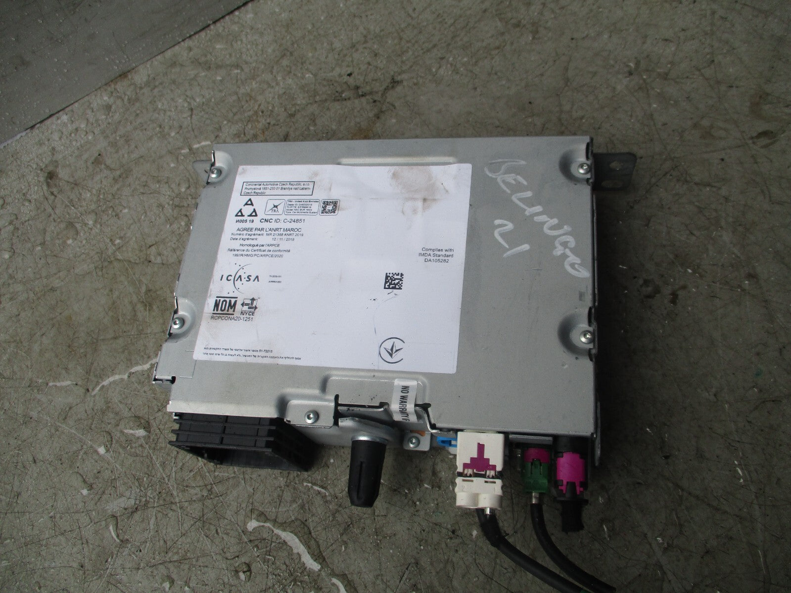 2021 CITROEN BERLINGO RADIO SAT NAV HEAD UNIT 9839633680