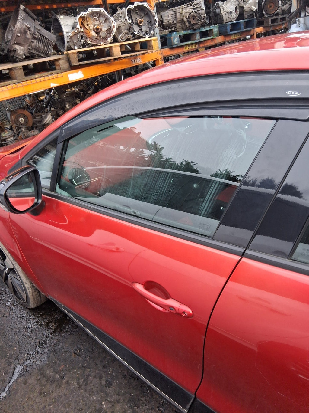 2013 RENAULT CLIO X98 MK4 NSF PASSENGER SIDE FRONT LEFT BARE DOOR RED