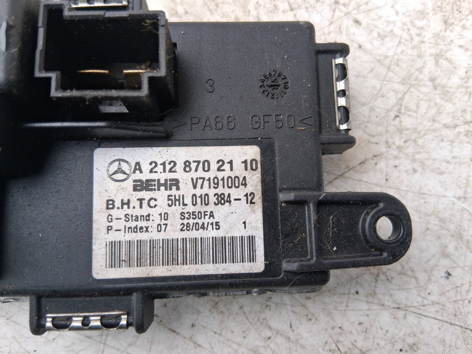 2015 MERCEDES BENZ SPRINTER W907 HEATER BLOWER MOTOR FAN RESISTOR A2128702110