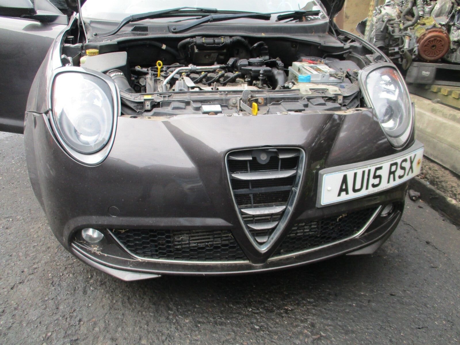 2015 ALFA ROMEO MITO 3 DOOR OS DRIVER SIDE BARE DOOR GREY