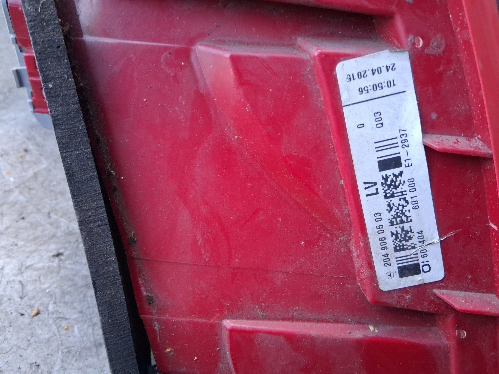 2015 MERCEDES C-CLASS W204 OSR DRIVER SIDE REAR TAIL GATE LIGHT 2049060503