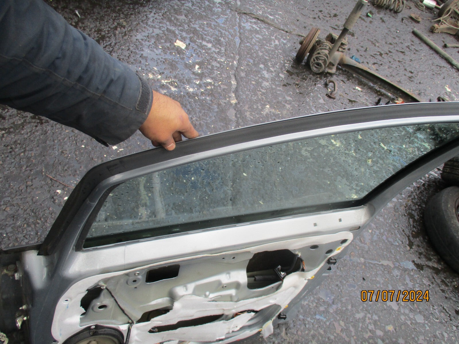 2010 FIAT GRANDE PUNTO EVO 5 DOOR HATCHBACK OSF DRIVER FRONT BARE DOOR GREY