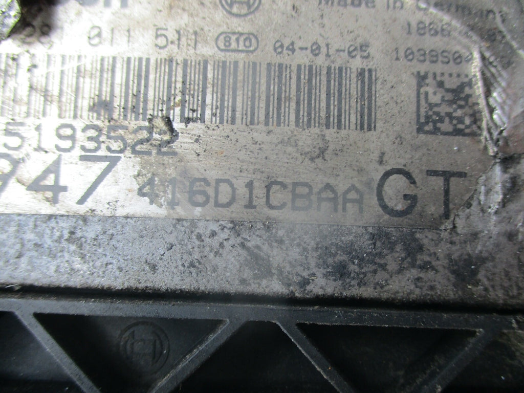 ALFA ROMEO GT 2004 1.9 JTD ENGINE CONTROL UNIT ECU 416D1CBAA
