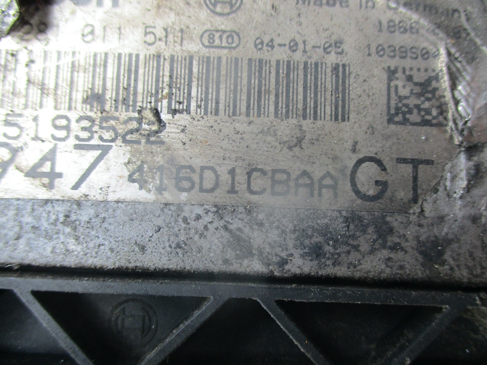 ALFA ROMEO GT 2004 1.9 JTD ENGINE CONTROL UNIT ECU 416D1CBAA