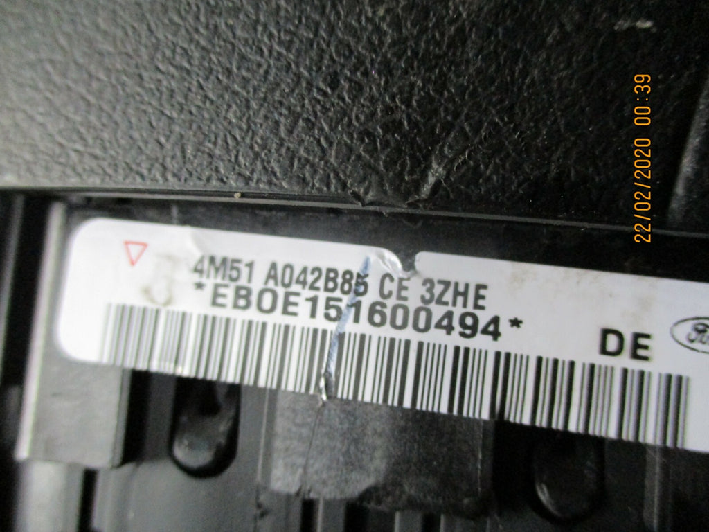 FORD FOCUS MK2 2006 STEERING WHEEL AIRBAG SAFETY BAG BLACK 4M51A042B85