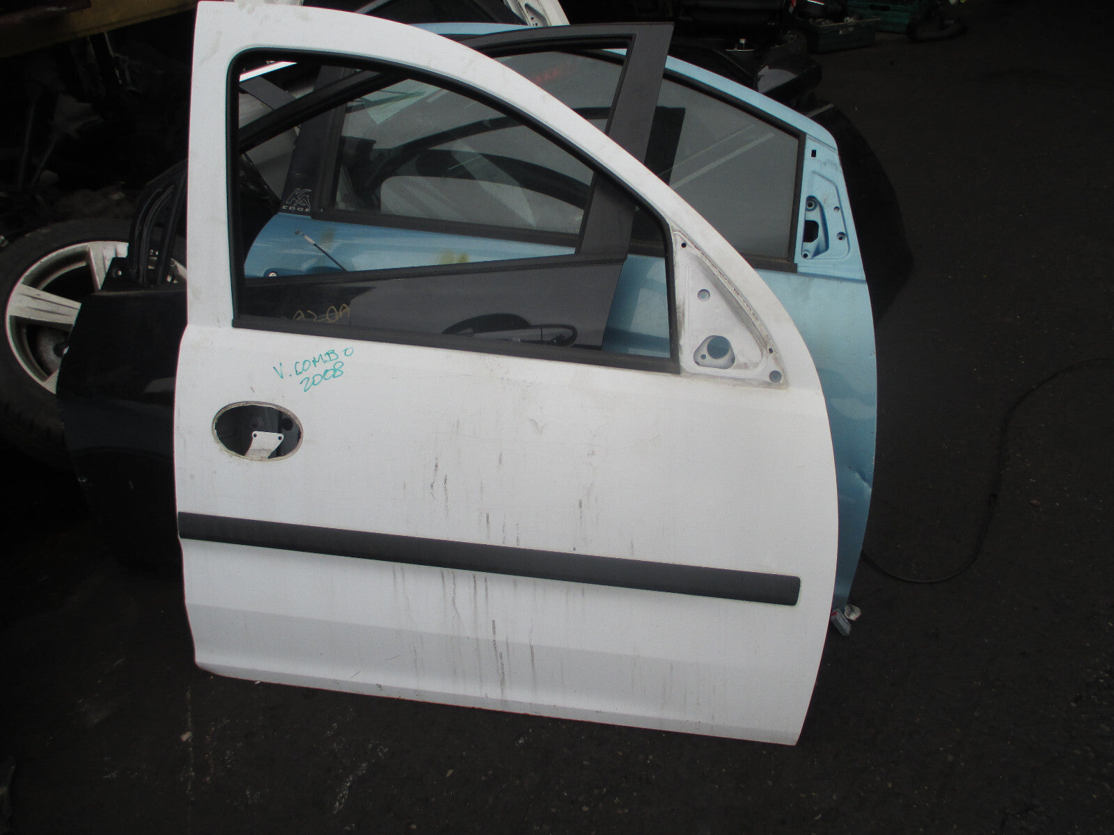VAUXHALL COMBO C 2008 OSF DRIVER SIDE FRONT BARE DOOR SHELL WHITE