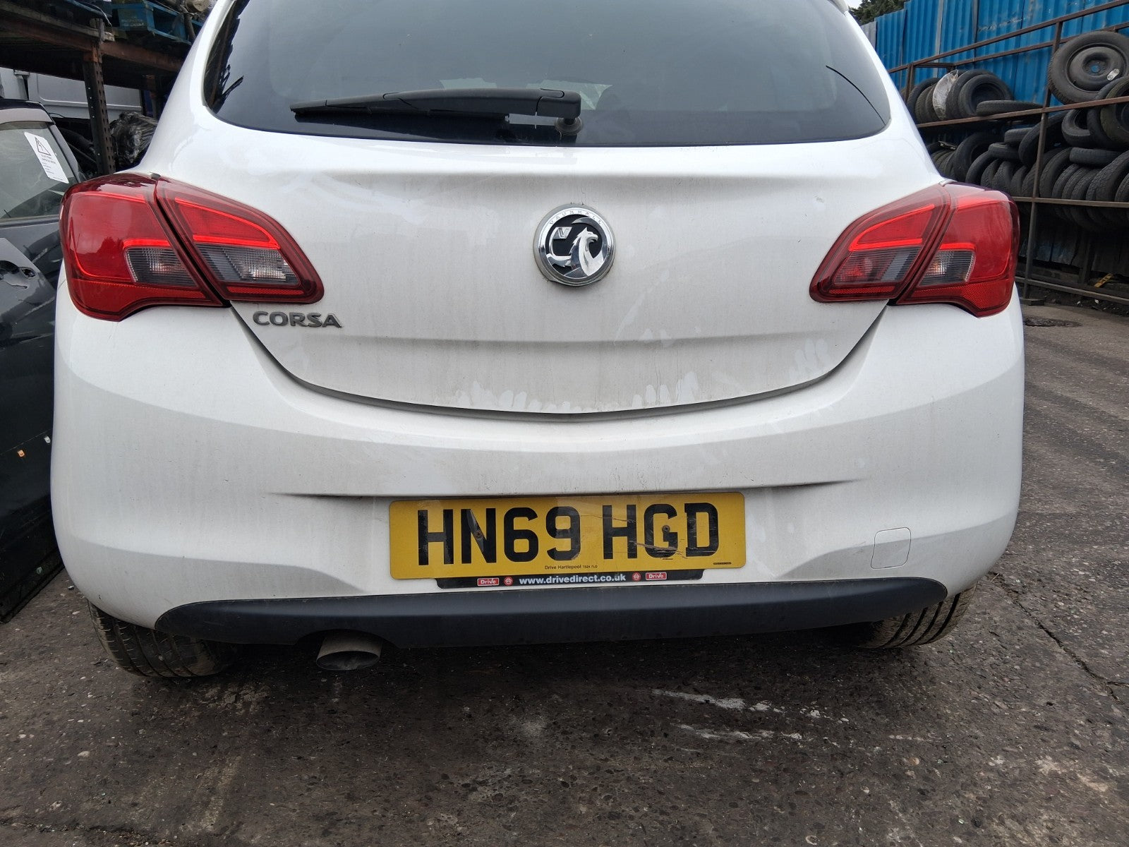 2019 VAUXHALL CORSA E 3 DOOR REAR COMPLETE BUMPER OLYMPIC WHITE Z40R