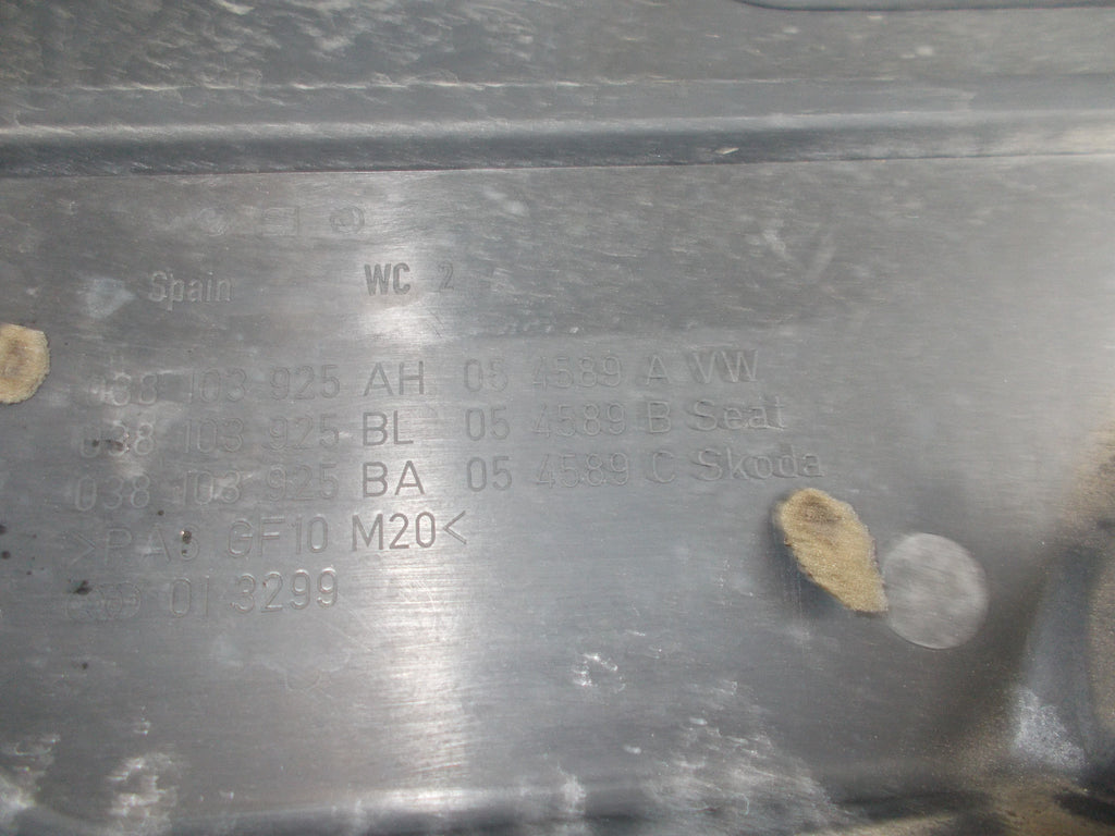 VW VOLKSWAGEN POLO 9N 2002 1.9 SDI ENGINE PLASTIC COVER 038103925AH
