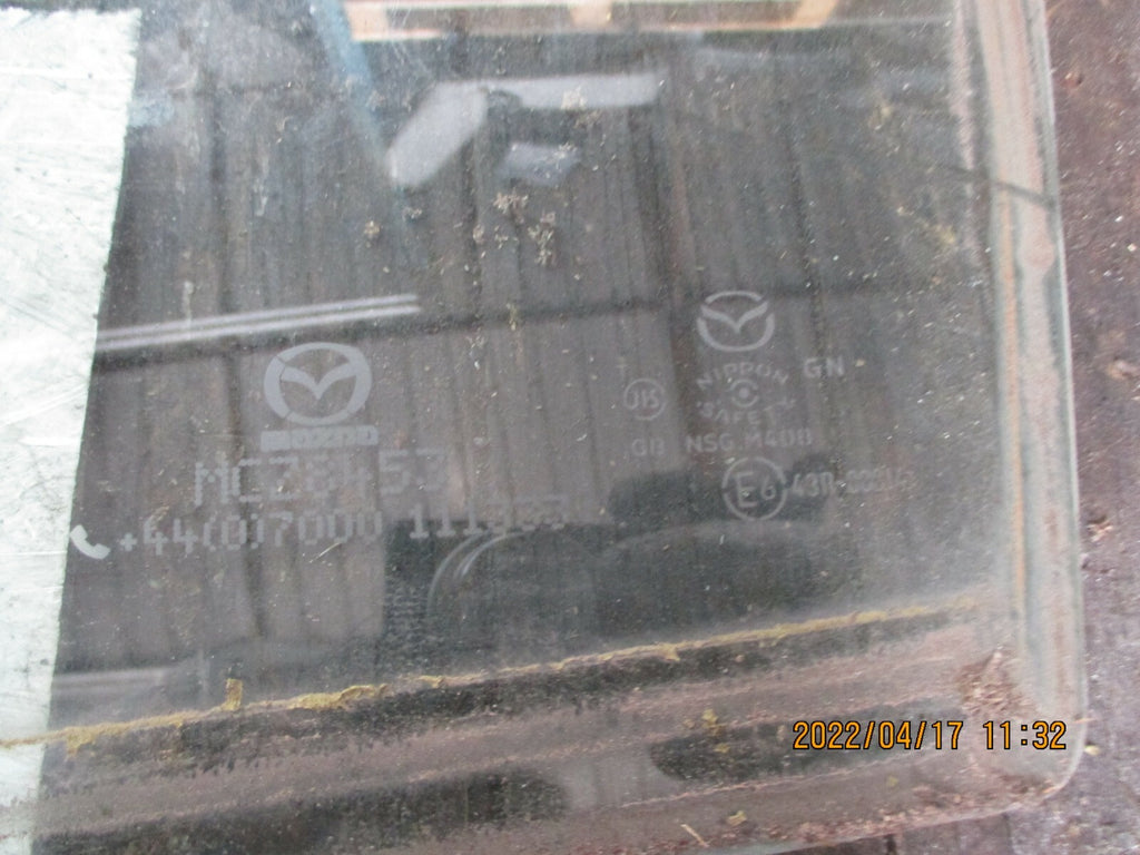 MAZDA 6 2011 MK2 NSR REAR PASSENGER SIDE WINDOW GLASS