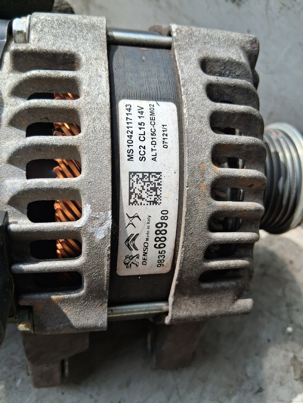 CITROEN C4 MK3 2021 1.2 PETROL ALTERNATOR 9835688980