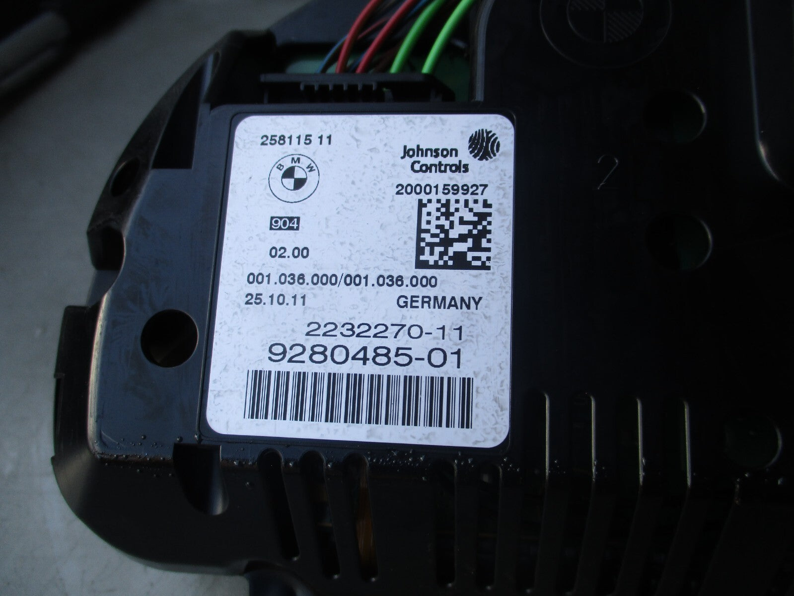 2012 BMW 5 SERIES F10 SPEEDOMETER INSTRUMENT CLUSTER 9280485-01