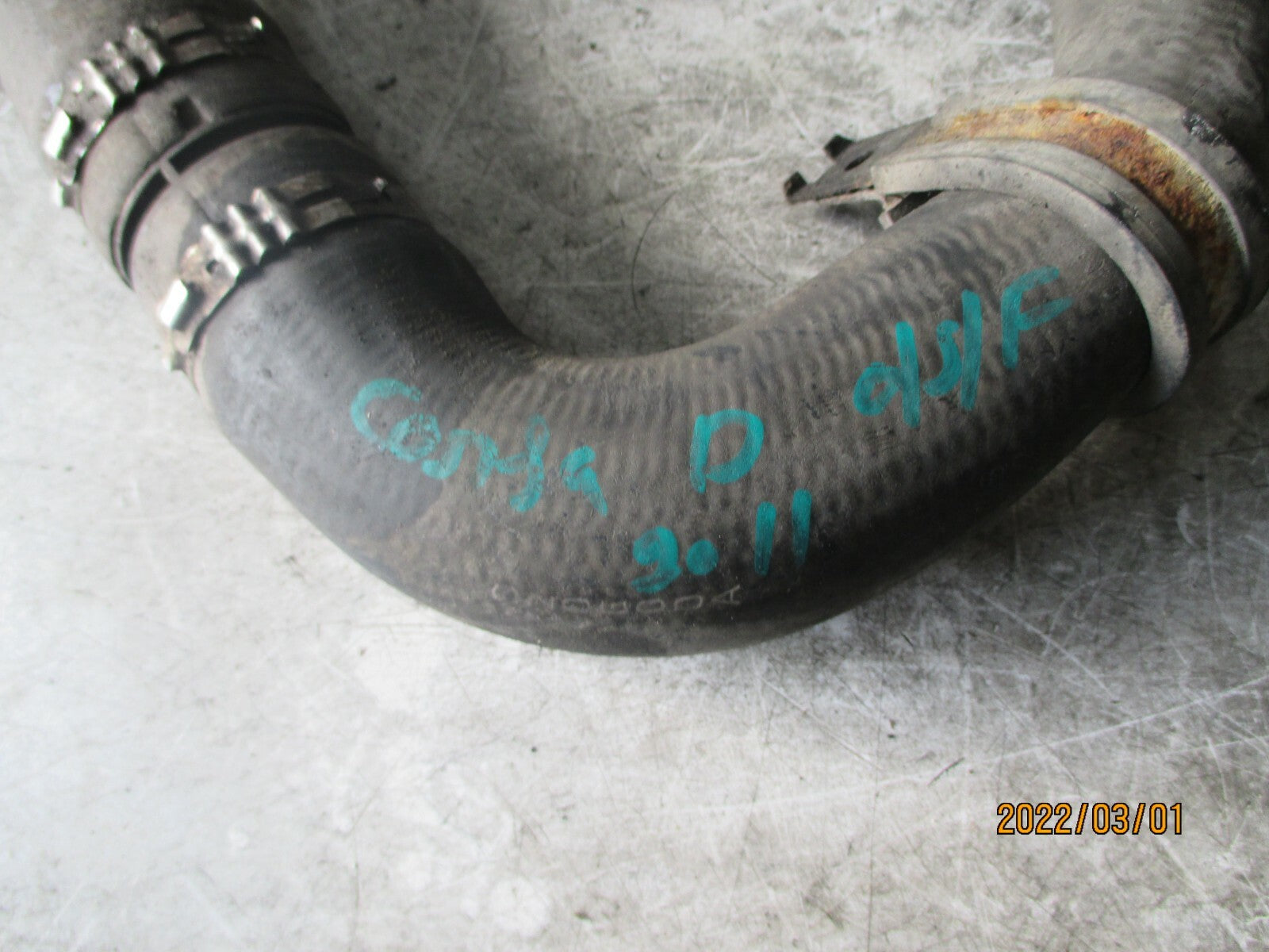 VAUXHALL CORSA D 2011 1.3 CDTI RADIATOR COOLANT WATER HOSE PIPE