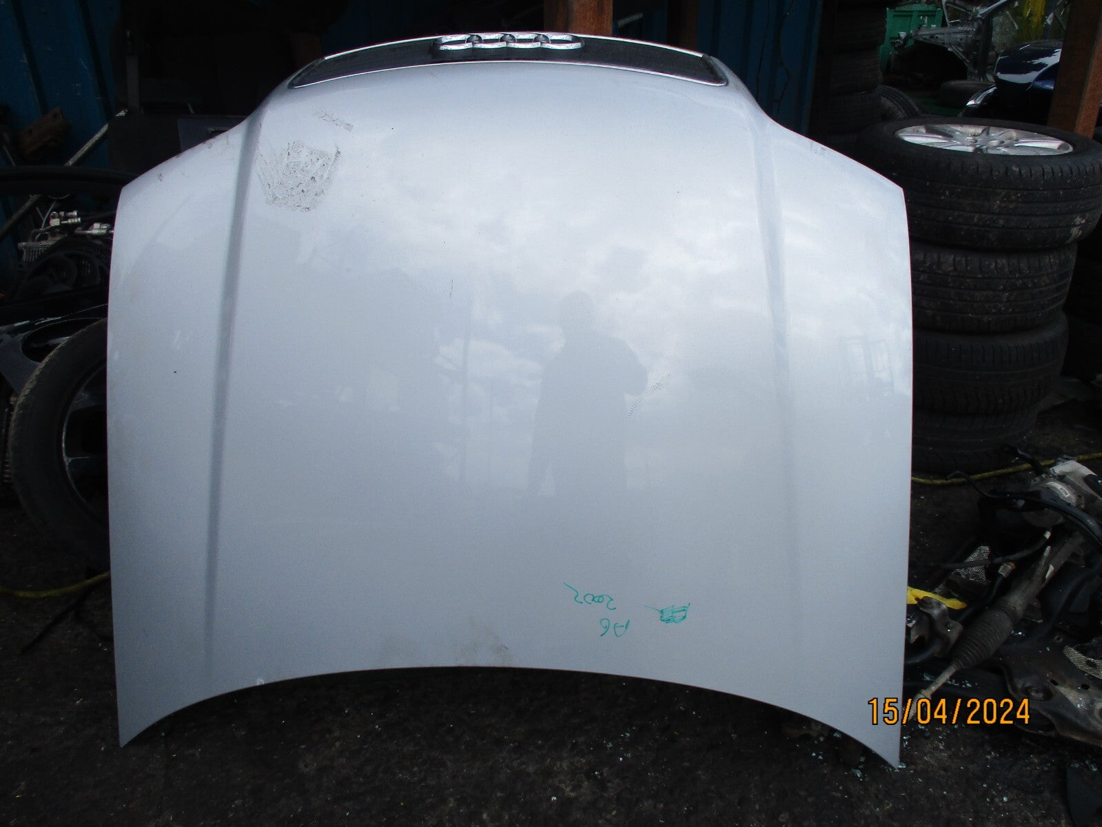 AUDI A6 C5 2002 FRONT COMPLETE BONNET HOOD SILVER