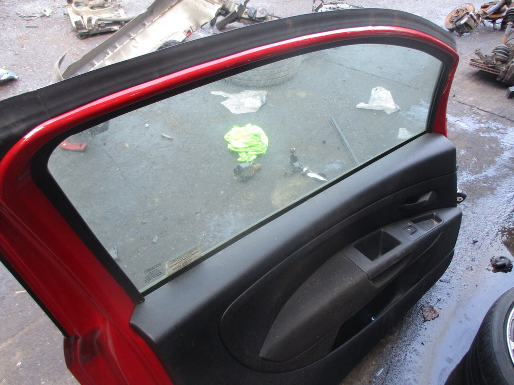 FIAT GRANDE PUNTO MK3 2008 OS 3 DOOR DRIVER SIDE BARE DOOR RED