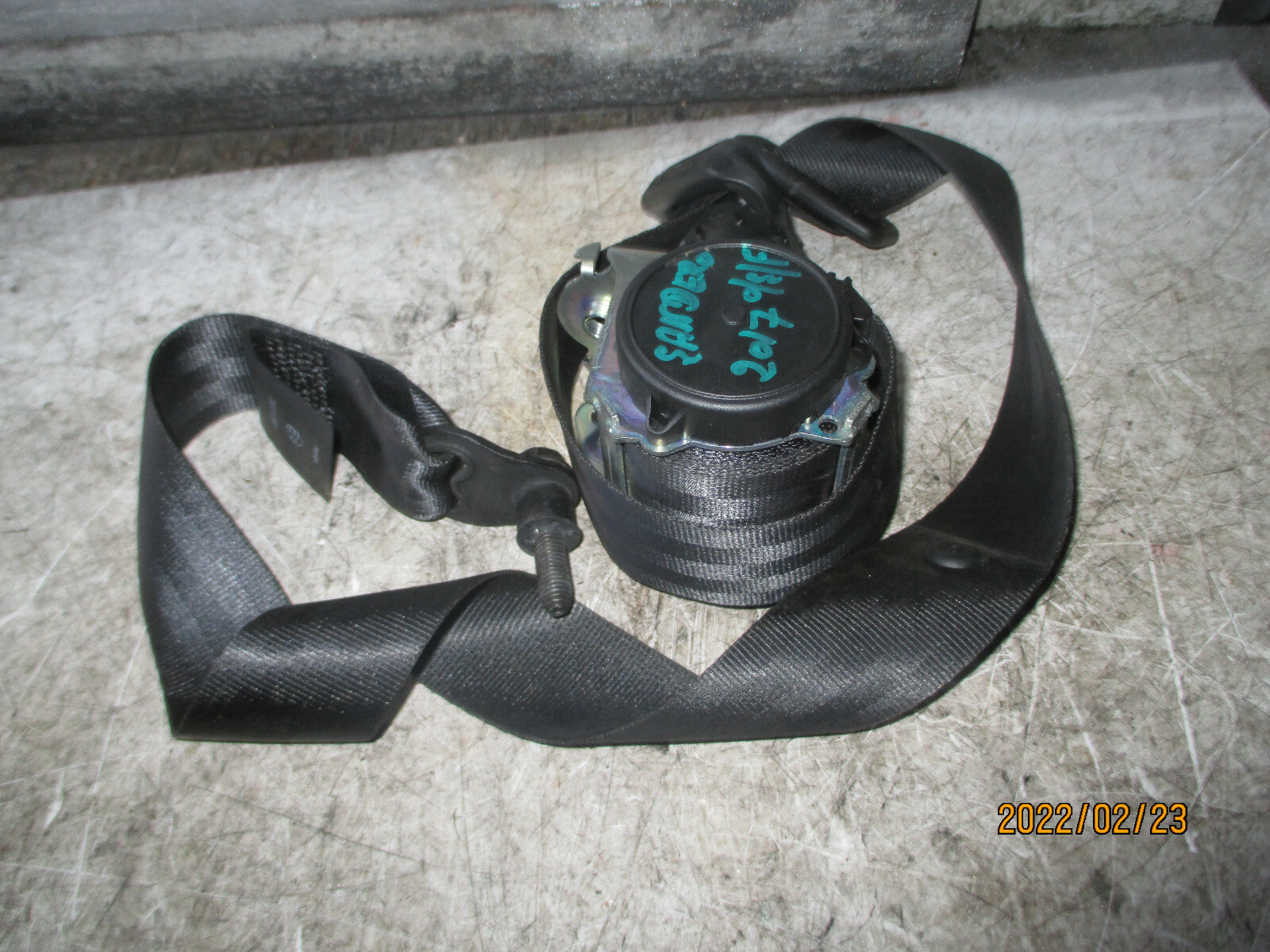 DACIA SANDERO 2017 OSF DRIVER SIDE FRONT SEAT BELT ASSEMBLY 621088800C
