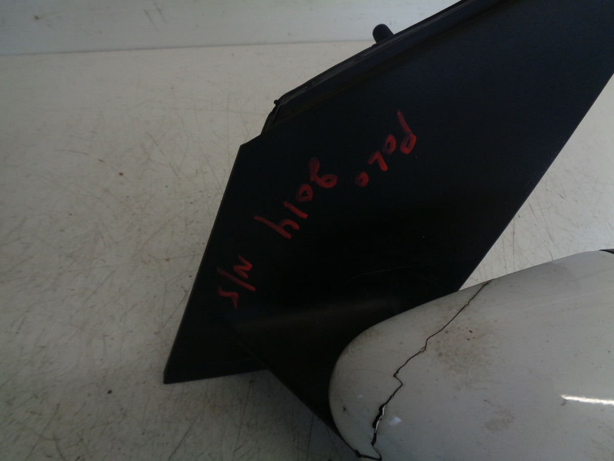 VW VOLKSWAGEN POLO 6R 2014 NS PASSENGER SIDE WING MIRROR WHITE 6R2857501BD