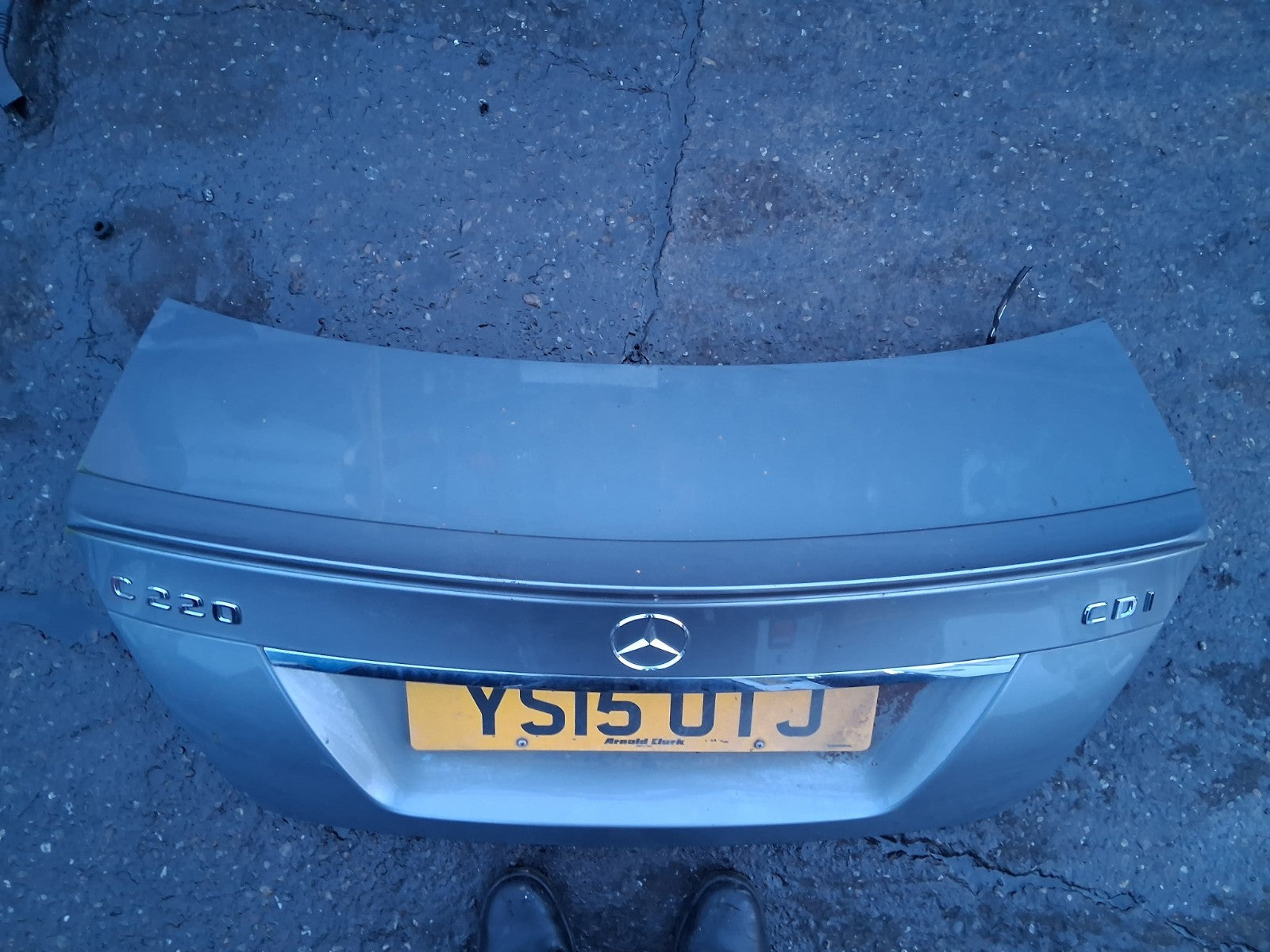 2015 MERCEDES-BENZ C-CLASS COUPE W204 FACELIFT REAR BARE TAILGATE SILVER