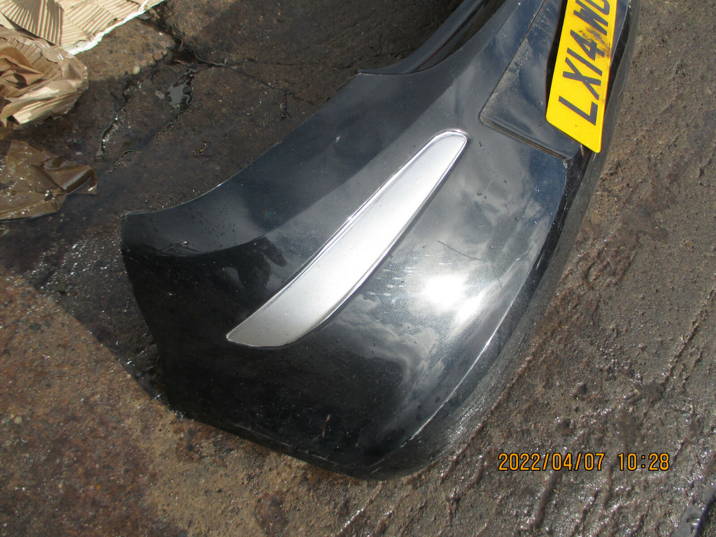 VAUXHALL CORSA D VAN 3 DOOR FACELIFT REAR BUMPER BLACK SILVER PLASTIC TRIM