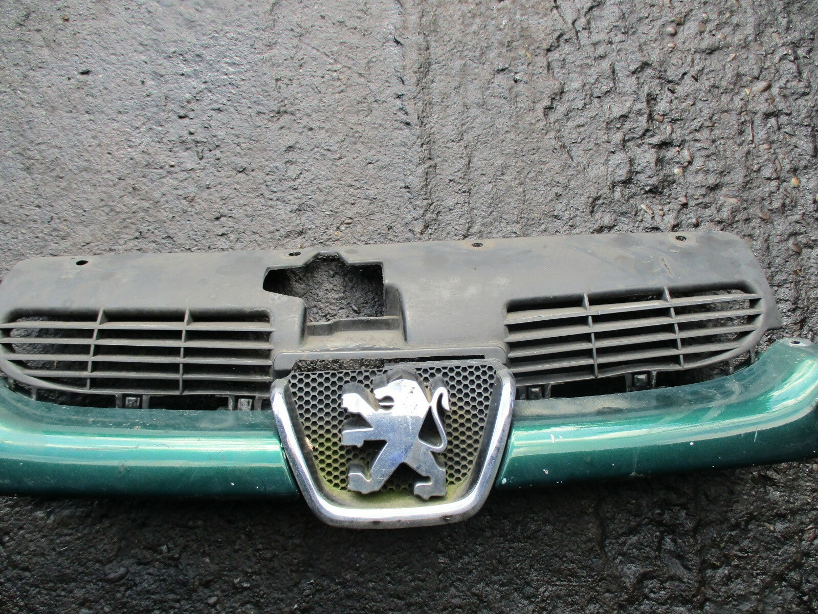PEUGEOT 206 FRONT UPPER BUMPER GRILL & BADGE EMBLEM GREEN