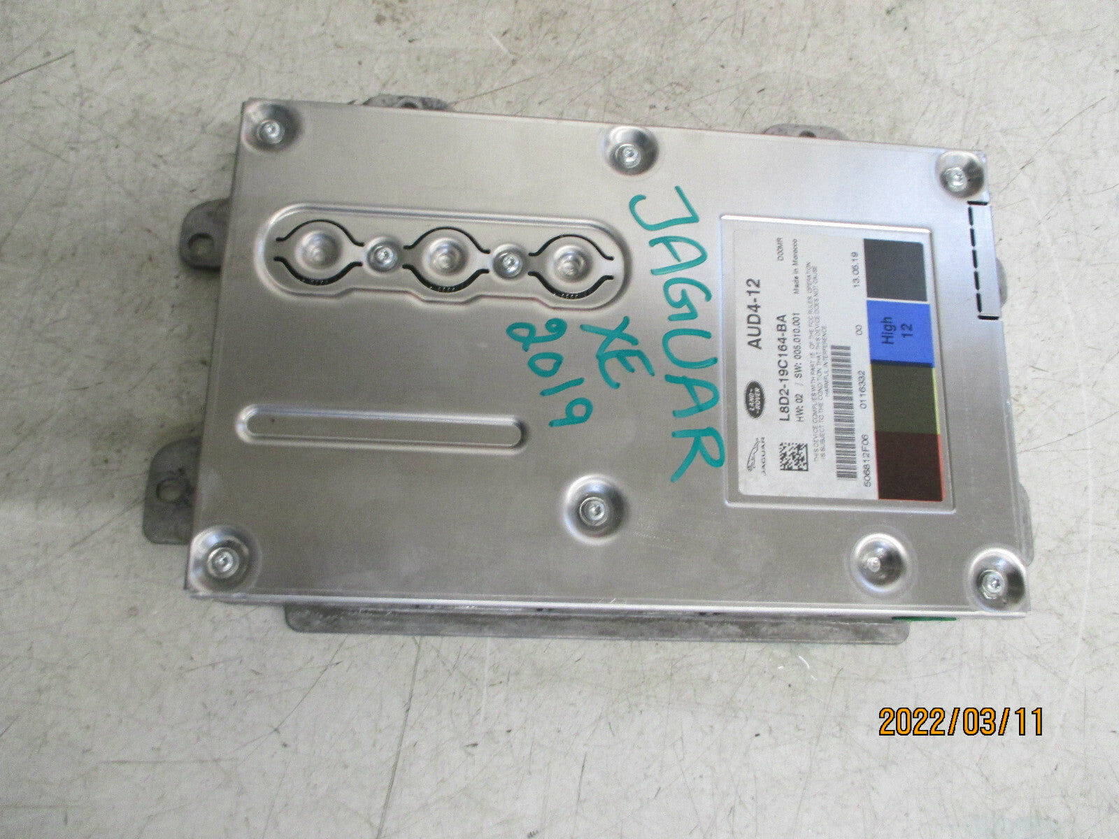 2019 JAGUAR XE RANGE ROVER SPORT DISCOVERY AMPLIFIER L8D219C164BA