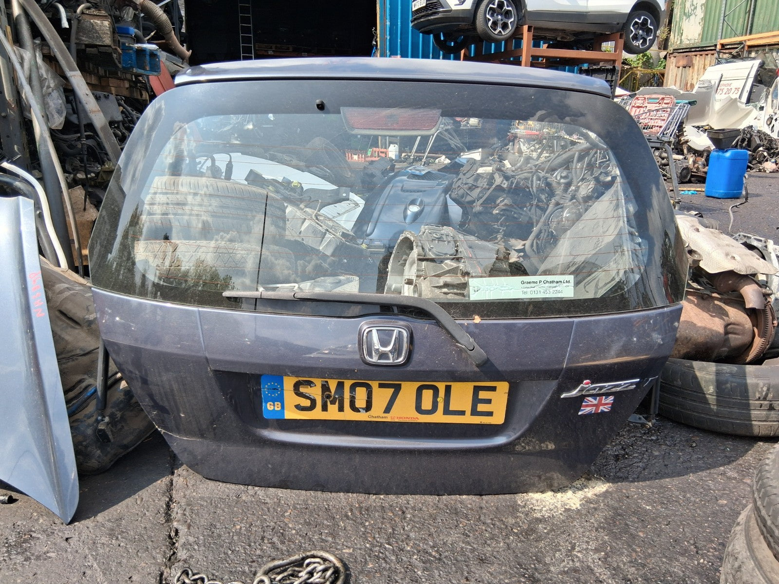 2007 HONDA JAZZ MK2 REAR BOOTLID TAILGATE BLUE