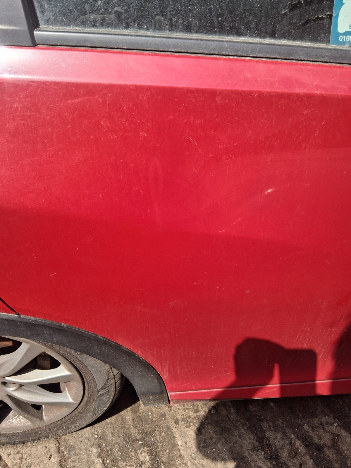 2016 HONDA CIVIC MK9 HATCHBACK OSR DRIVER SIDE REAR RIGHT BARE DOOR RED R81