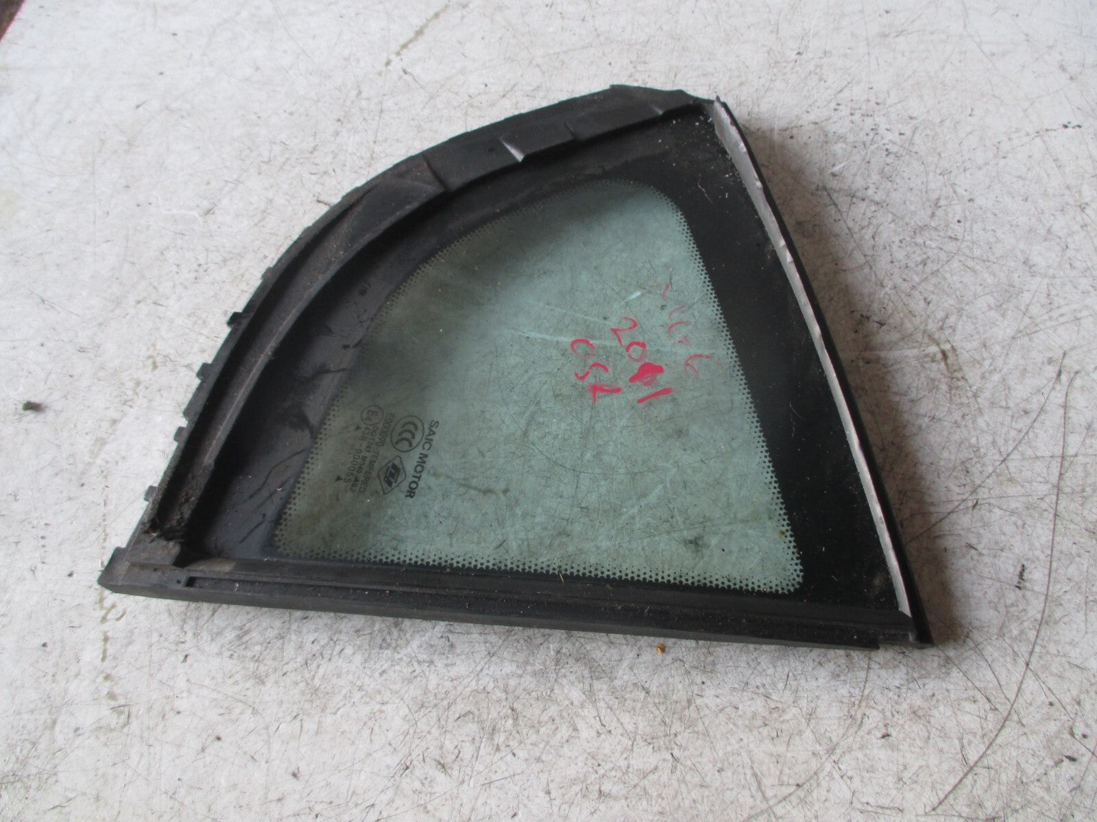 MG6 MK1 2011 5 DOOR OSR DRIVER SIDE REAR QUARTER WINDOW GLASS