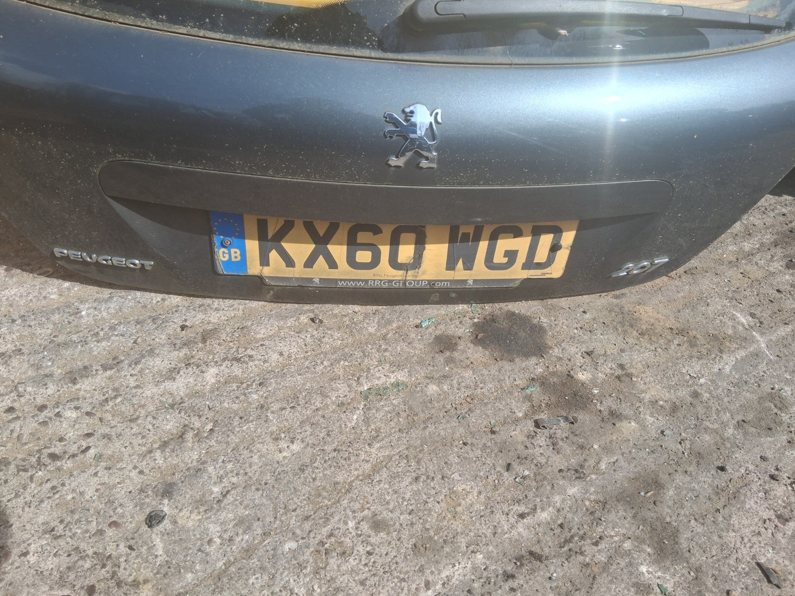 2010 PEUGEOT 207 5 DOOR HATCH REAR COMPLETE TAILGATE BOOTLID GREY