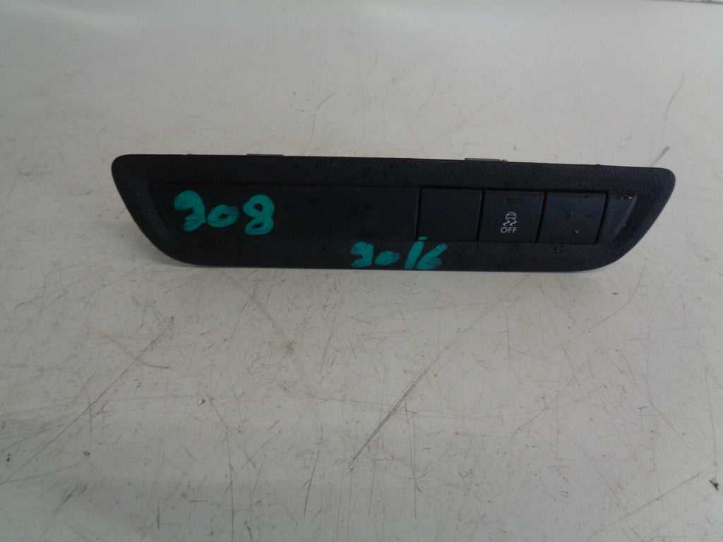 PEUGEOT 208 2016 CENTRE CONSOLE ESP BUTTON SWITCH PANEL 9677059277