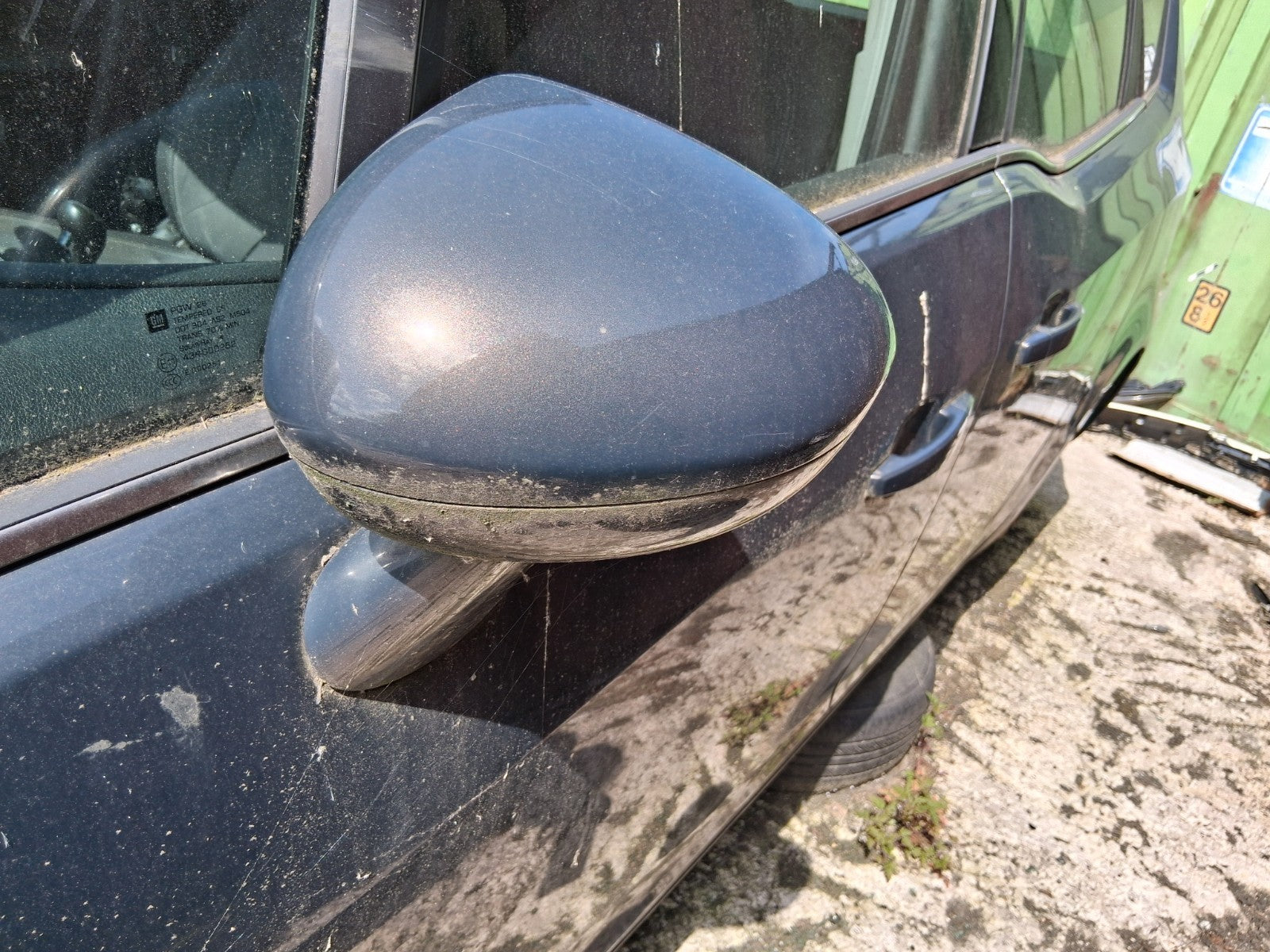2016 VAUXHALL MERIVA B MK2 NSF PASSENGER SIDE FRONT LEFT WING MIRROR GREY