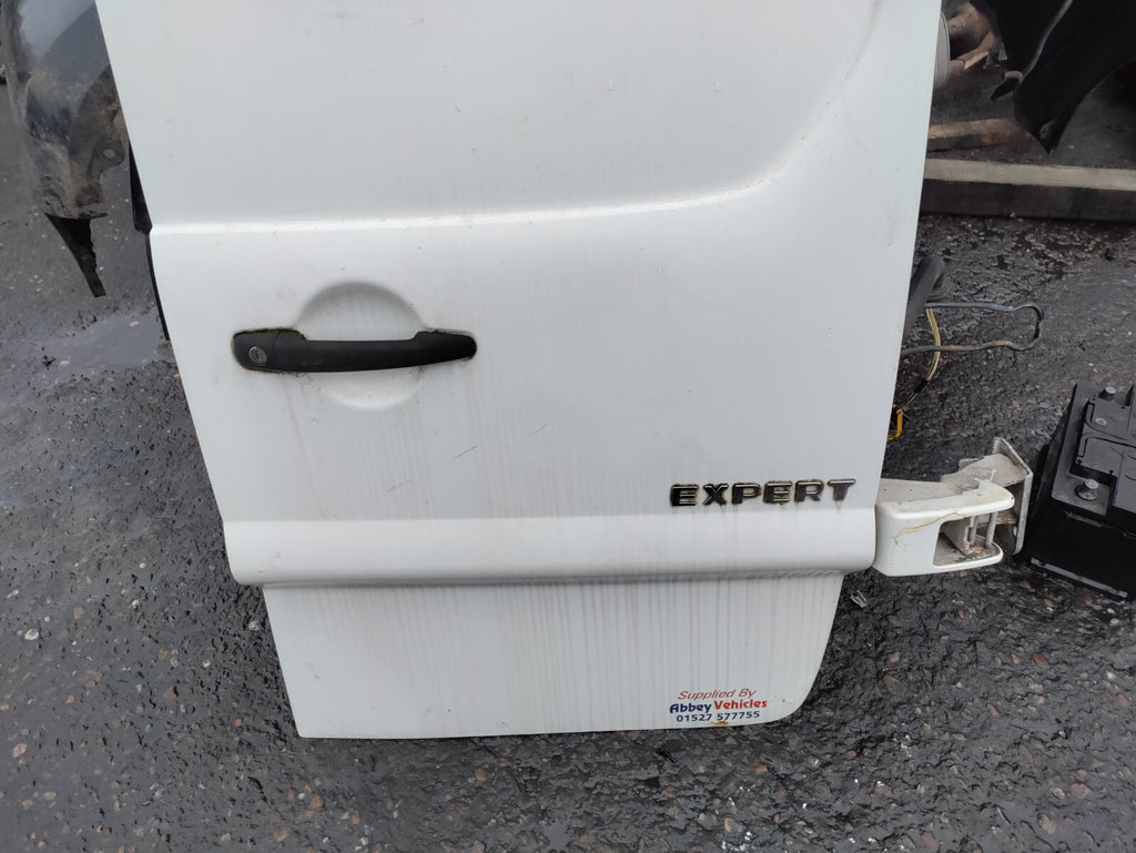 2007 PEUGEOT EXPERT MK2 OSR DRIVER SIDE REAR COMPLETE DOOR WHITE