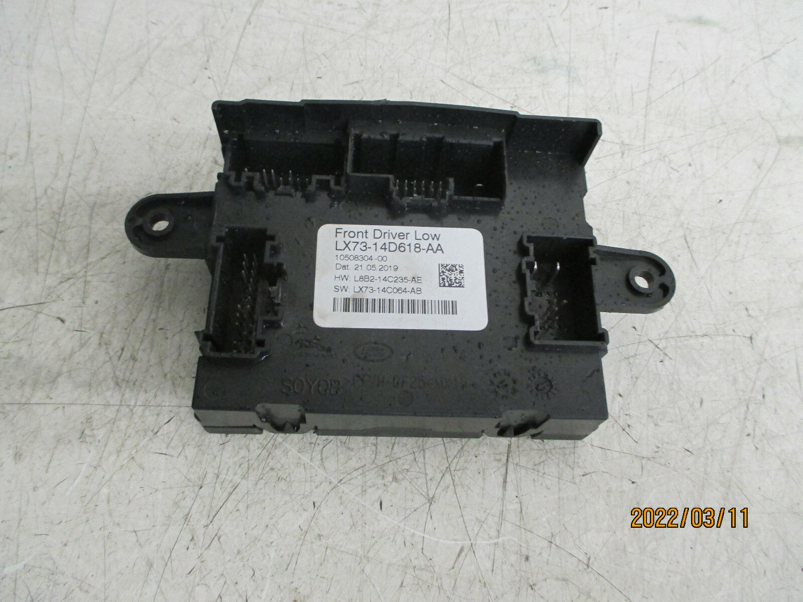 2019 JAGUAR XE OSF DRIVER SIDE FRONT DOOR CONTROL MODULE lx7314d618aa