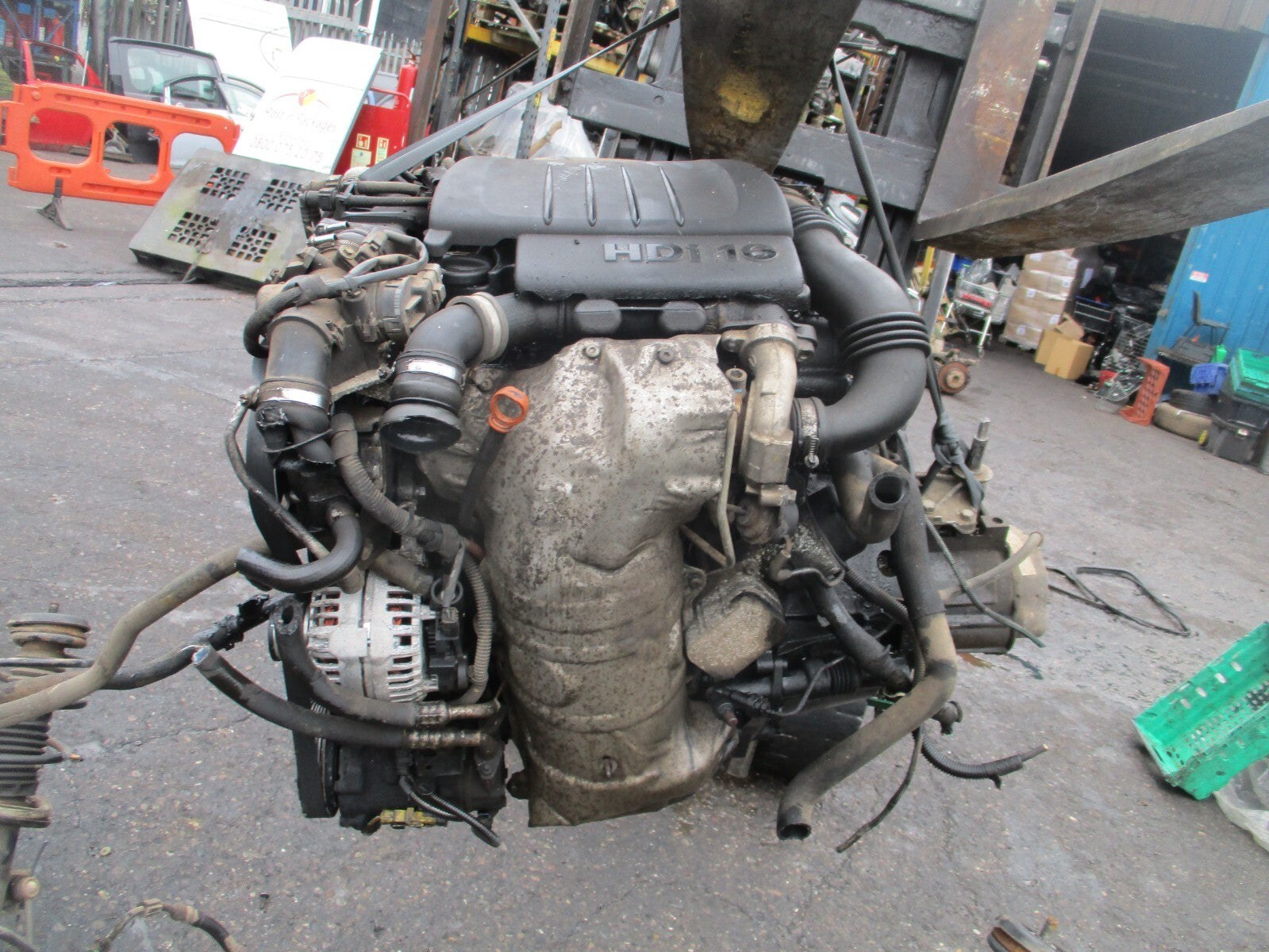2009 PEUGEOT PARTNER MK2 1.6 HDI DIESEL BARE ENGINE PUMPS INJECTORS 9HX DV6ATED4