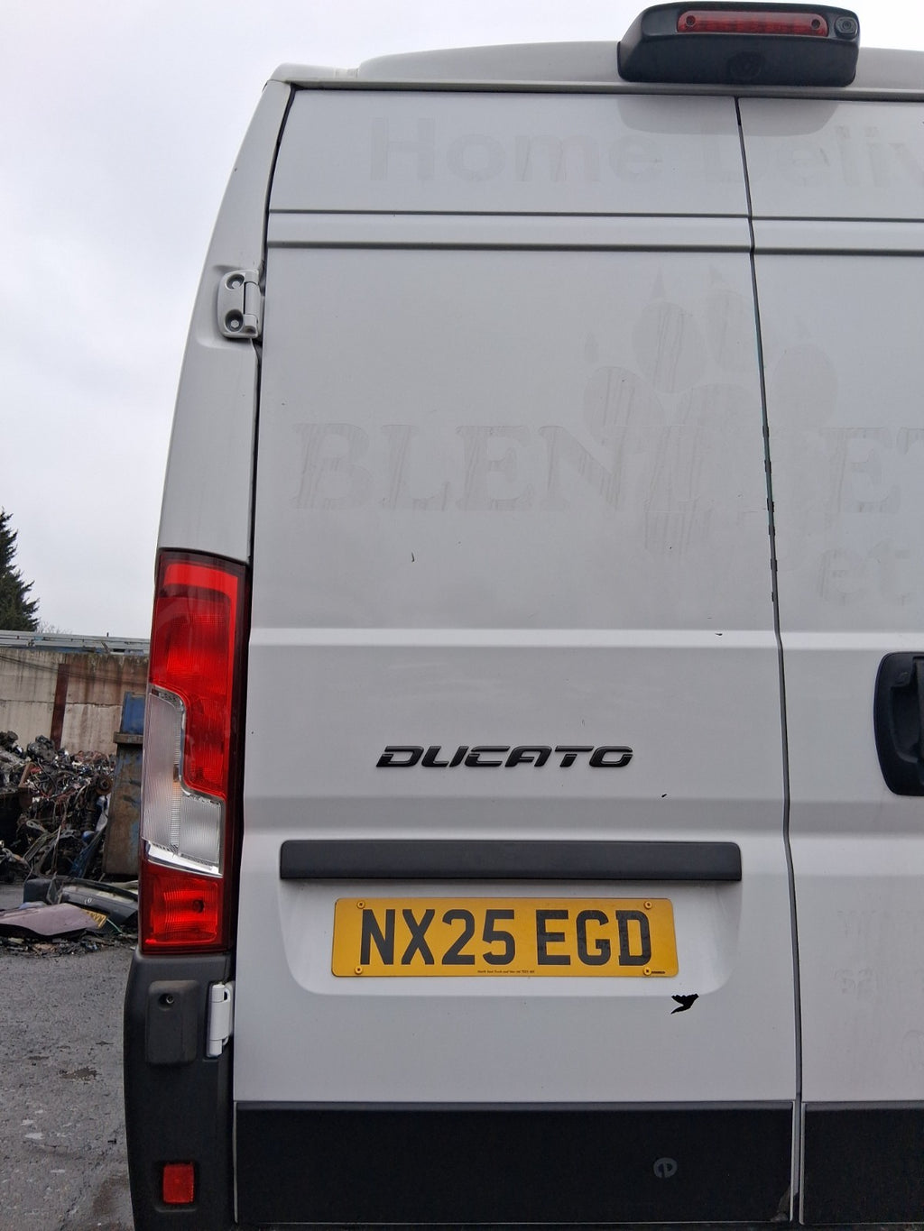 2025 FIAT DUCATO MK3 HIGH ROOF NSR PASSENGER SIDE REAR LEFT COMPLETE DOOR WHITE