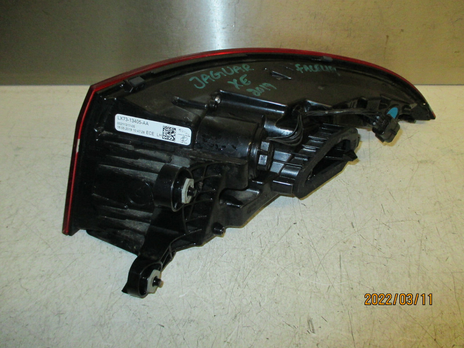2019 JAGUAR XE FACELIFT NSR PASSENGER SIDE REAR TAIL LIGHT TAILLAMP lx7313405aa