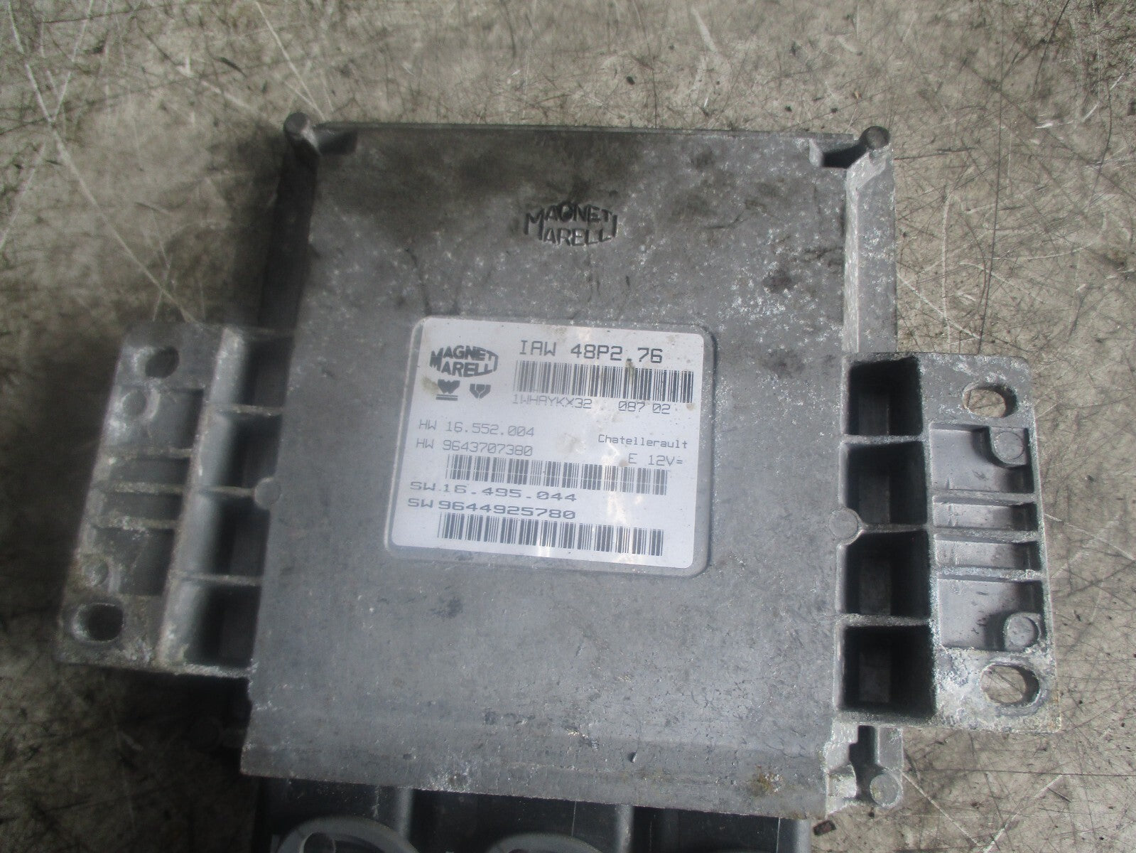 PEUGEOT 206 2002 1.1 PETROL ECU ENGINE CONTROL MODULE 9644925780