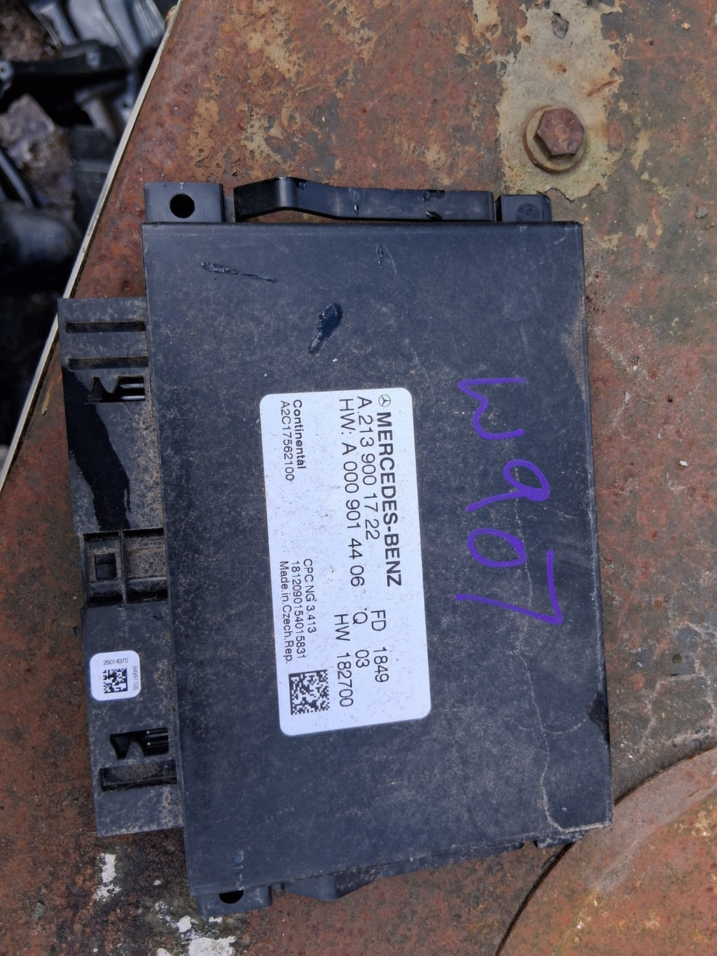 2020 MERCEDES BENZ SPRINTER W907 GEARBOX CONTROL ECU A2139001722
