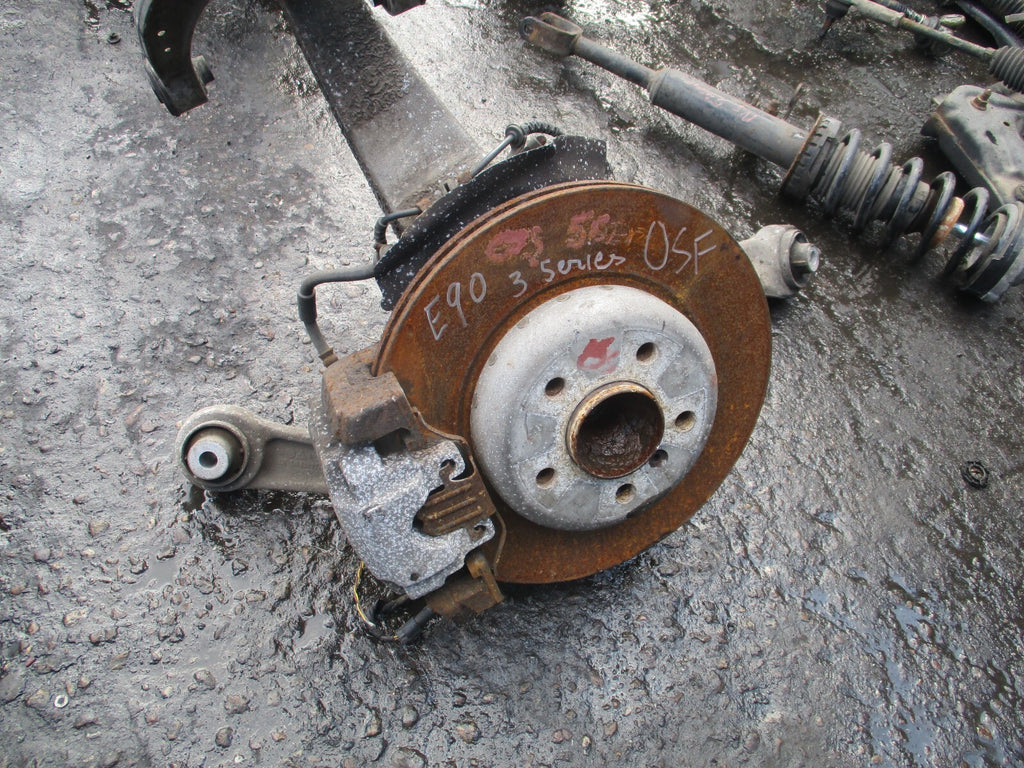 2012 BMW 5 SERIES F10 OSF DRIVER SIDE FRONT WHEEL HUB & CONTROL ARMS