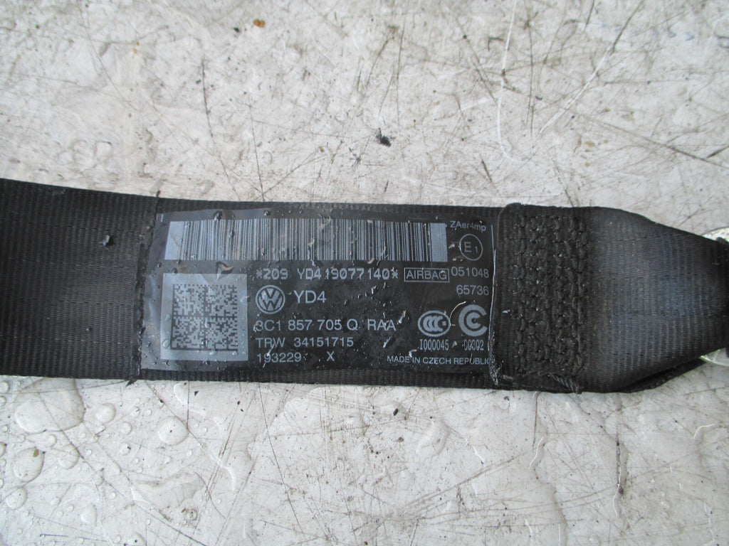 VW VOLKSWAGEN PASSAT 2014 B7 NSF PASSENGER SIDE FRONT DOOR SEAT BELT 3C1857705Q