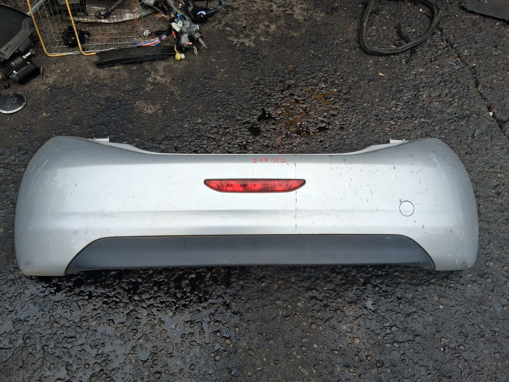 2012 PEUGEOT 208 COMPLETE REAR BUMPER SILVER