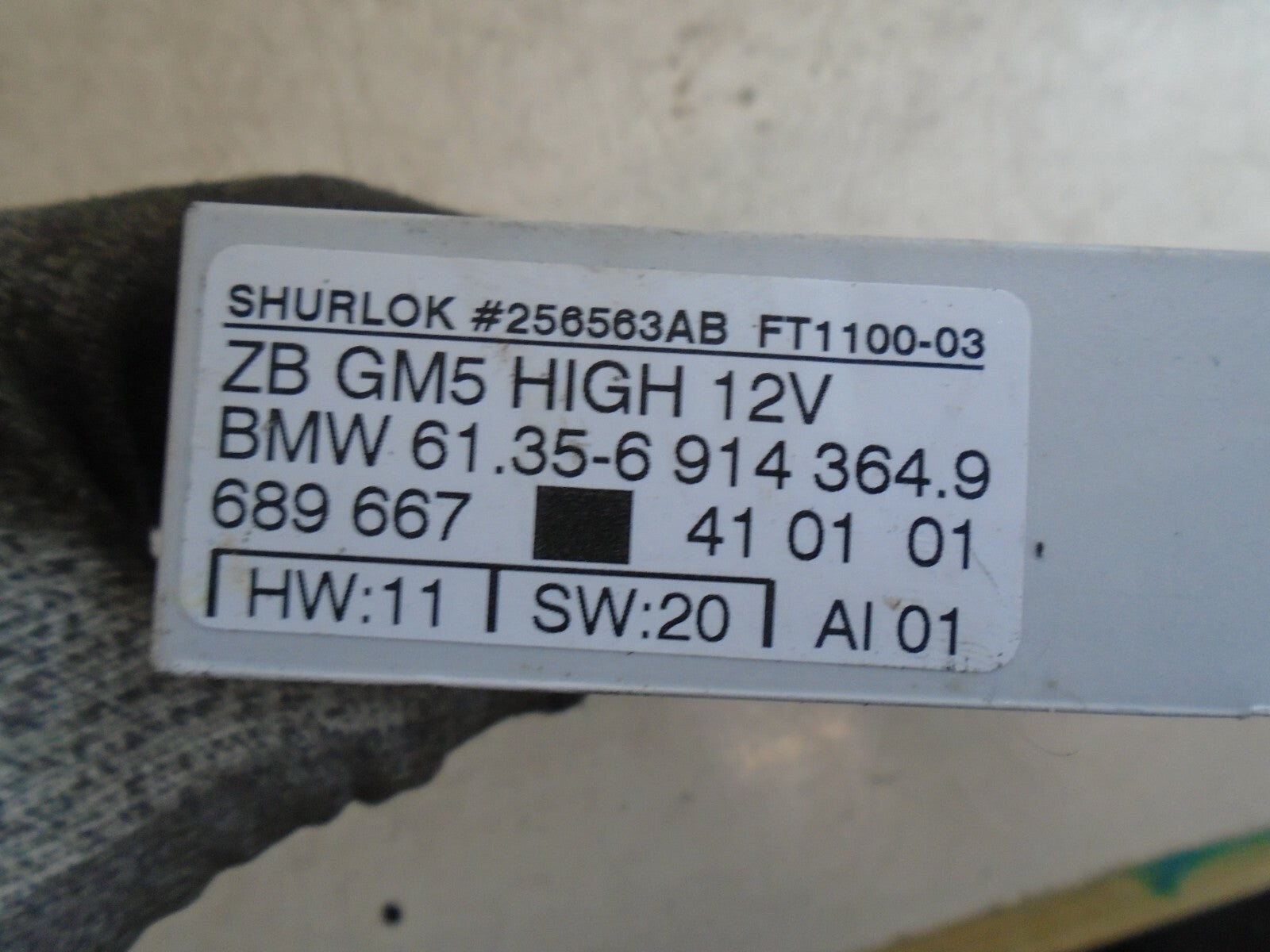 BMW 3 SERIES E46 2001 COMFORT CONTROL MODULE ECU 6914364