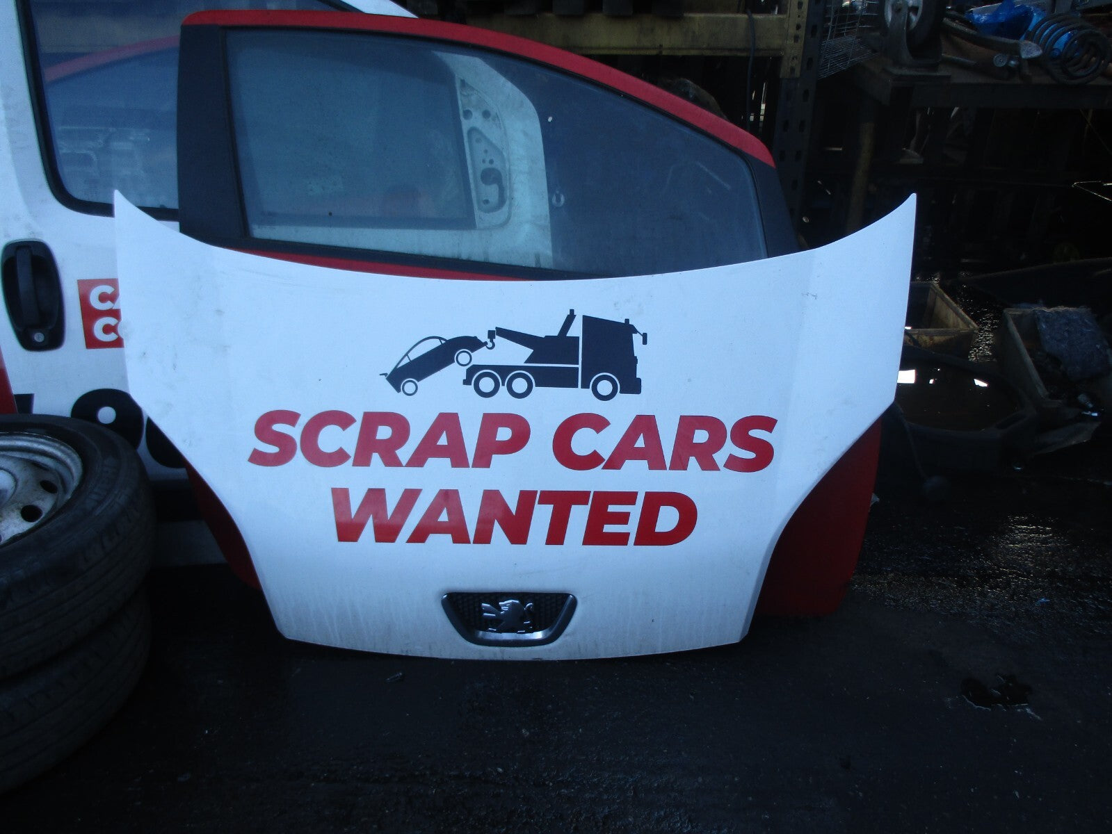 PEUGEOT BIPPER 2013 FRONT COMPLETE BONNET HOOD WHITE